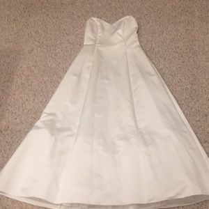 Long ivory satin gown